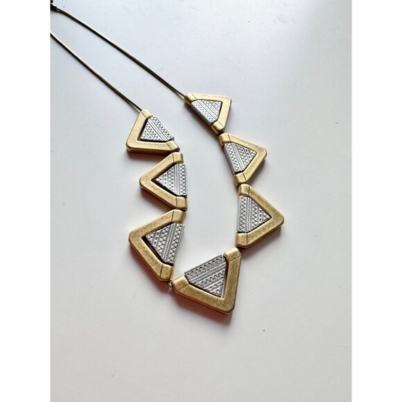 MADEWELL Brass Silver Triangle Cluster Princess Necklace - Picture 5 of 9